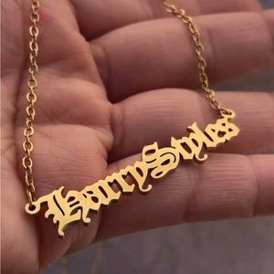 Harry Styles Nameplate Necklace Hold plated Stainless Steel